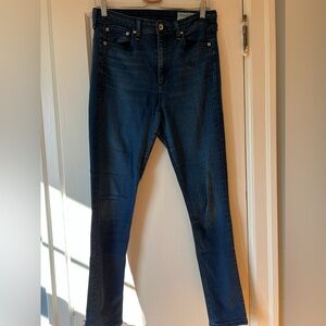 rag & bone Dark Blue Skinny Jeans, Nina High Rise Skinny 29